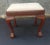 Brown 1940s Chippendale Style Mahogany and Upholstered Stool With Ball Claw Feet For Sale - Image 8 of 8