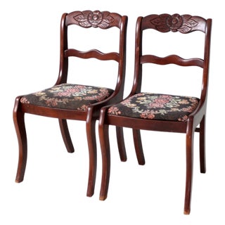 Vintage Tell City Colonial Revival Chairs Pair For Sale