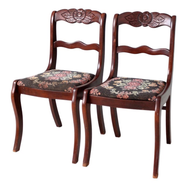 Vintage Tell City Colonial Revival Chairs Pair For Sale