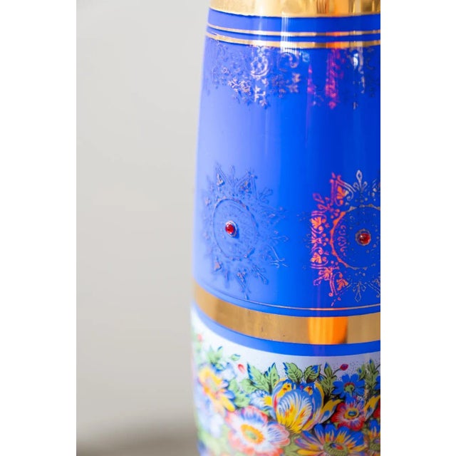 Blue Vintage Cobalt Blue Glass Vase, 1970s For Sale - Image 8 of 9