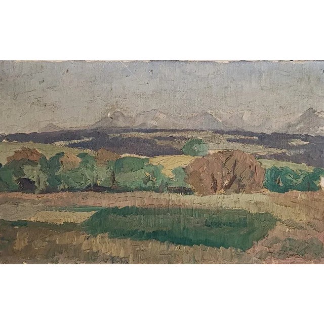 Henri Vincent Gillard, Chaîne de montagnes, Oil on Canvas For Sale - Image 9 of 9