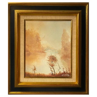 J. F. Mayer, Lake's Lights, Oil on Canvas For Sale