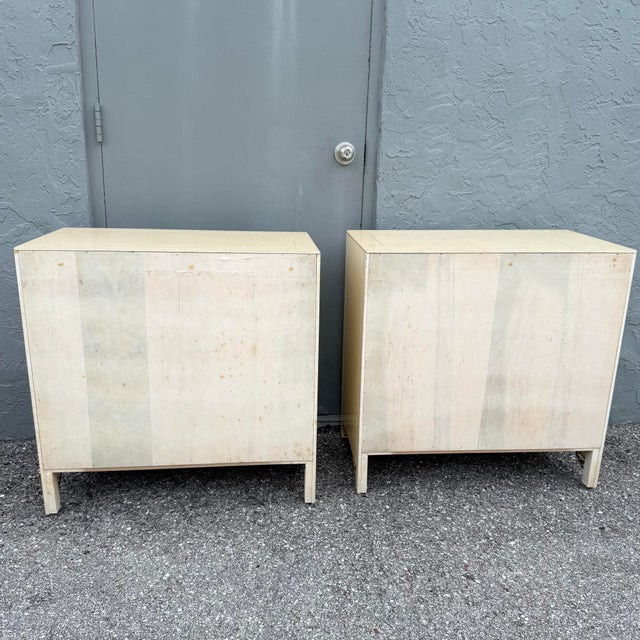 Vintage Chinoiserie Cream and Gold Server Cabinets - A Pair For Sale In West Palm - Image 6 of 12