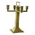 Early 19th Century Modernist Candelabrum in Heavy Brass For Sale