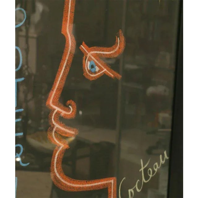 Vintage Original Jean Cocteau Authentic Stone Lithographic Poster Custom Framed For Sale In Miami - Image 6 of 7