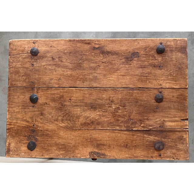 Early 20th Century French Oak Worktable Table with One Drawer, 1920s For Sale - Image 13 of 18