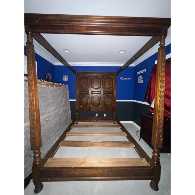 Drexel Heritage Brittany French Country Panel Carved Oak