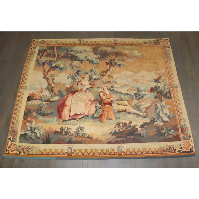 Late 19th Century Zabihi Collection French Tapestry - 5'10" x 7' For Sale In New York - Image 6 of 12