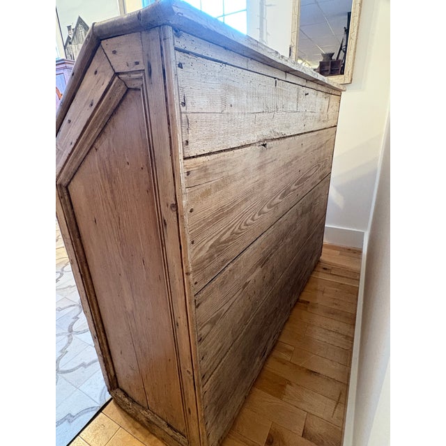 Antique Irish Pine Grain Bin W/Custom Interior Hidden Desk For Sale - Image 10 of 11