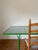 Vintage “Moment” dining table designed by Neil’s Gammelgaard and produced by IKEA. Frosted glass top and steel gridded...