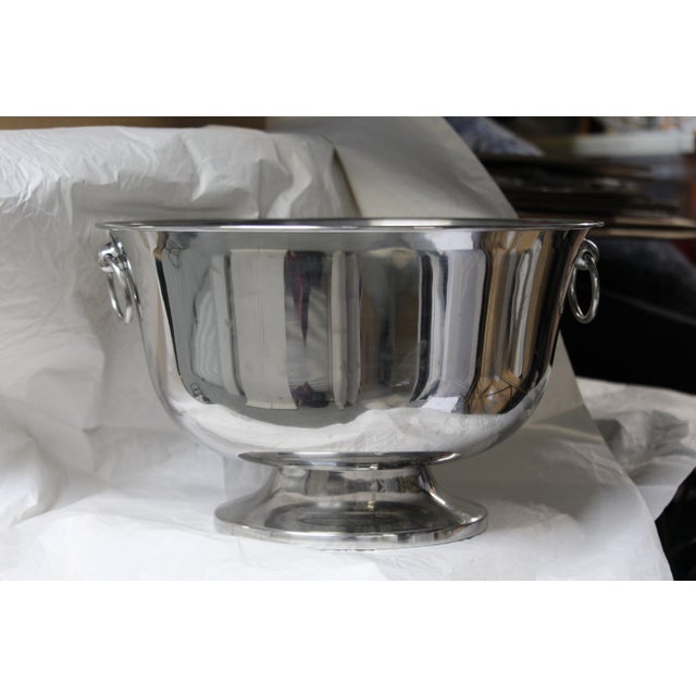 Mid-Century Modern Large Vintage Metal Wine Bucket, 2000s For Sale - Image 3 of 13