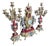 Louis XV Clock and Candelabras in Bronze and Red Marble, Set of 3 For Sale