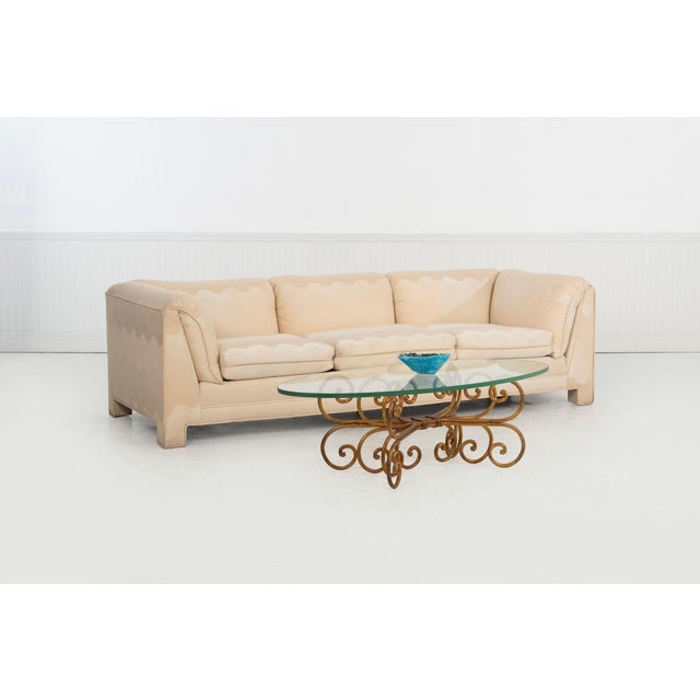 1960s Gilt Wrought Iron Coffee Table in the Style of Maison Jansen For Sale - Image 4 of 11