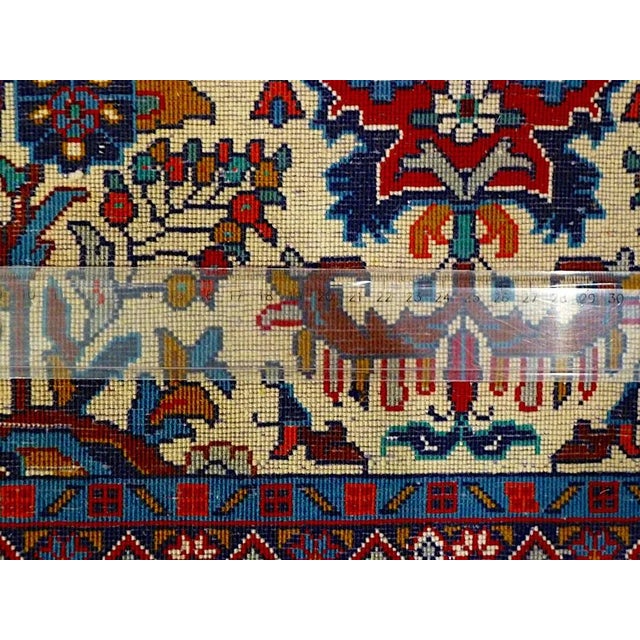 Beige Vintage Sarough Ghiasabad Mihrab Rug, 1950s For Sale - Image 8 of 12