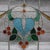 Glass Pair Frank Lloyd Wright Style Arts & Crafts Leaded Stained Glass Windows C1920 For Sale - Image 7 of 16