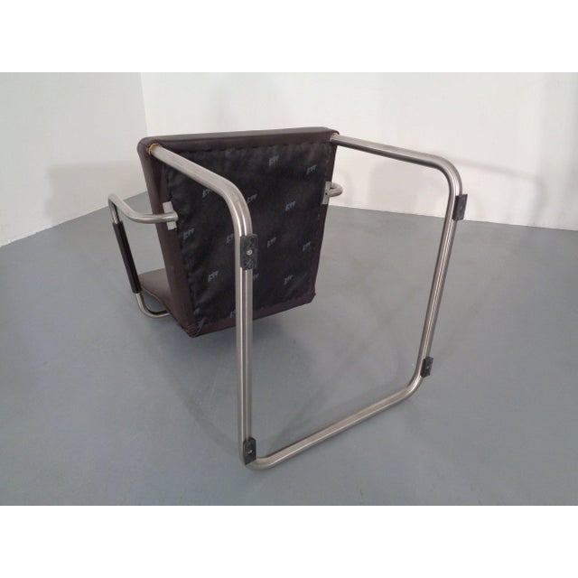 Leather Cantilever Dining Chairs by Karl Friedrich Förster for KFF, 1990s, Set of 6 For Sale - Image 10 of 18