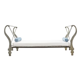 French Neoclassical Directoire Style Iron Sleigh-Form Daybed For Sale