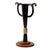 Antique Early 1900s Folk Art Handmade Cattle Horn Trophy Cup / Loving Cup W/ Mahogany Wood Base - 15.5" H For Sale In Philadelphia - Image 6 of 18