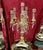 French French Crystal Candelabra Lamp – Gold Leaf & Bronze Table Lighting With Hanging Crystals For Sale - Image 3 of 4