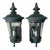 Timeless Elegance: Pair of Antique Verdigris Brass Wall Lanterns For Sale