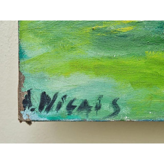 A. Niclass, Port City, Oil on Canvas For Sale - Image 9 of 10