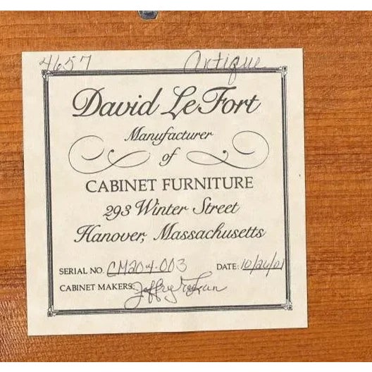 Tiger Maple Highboy Benchmade by David LeFort of Hanover Massachusetts For Sale - Image 12 of 12