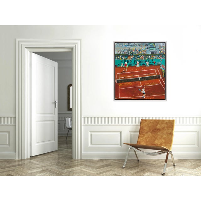 Contemporary French Open by Shaun Ellison in Whitewashed Frame, Medium Art Print For Sale - Image 3 of 4