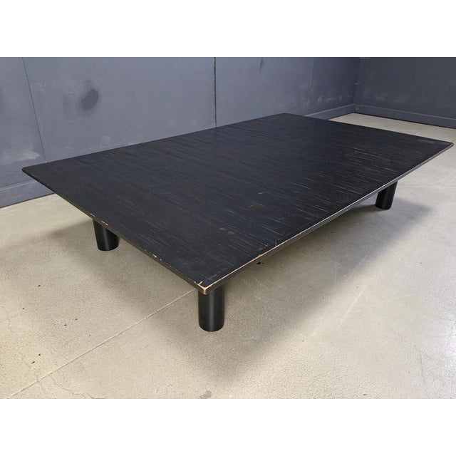1980s Belgian Ebonized Wenge and Bamboo Coffee Table by Axel Vervoord, 1980 For Sale - Image 5 of 11