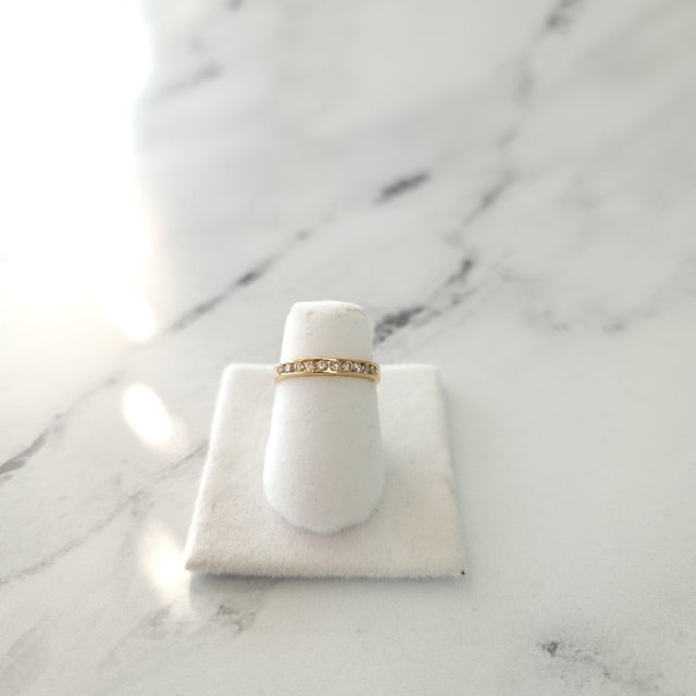 One Third Carat Channel Diamond Wedding Band 2.5MM, Size 5.5 For Sale - Image 4 of 5