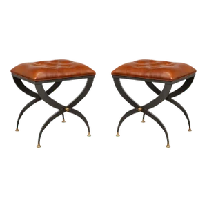 Pair of Modern Curule Stools