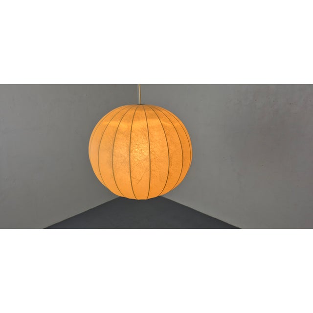 Vintage Cocoon Pendant Lamp, Italy, 1960s For Sale - Image 6 of 15
