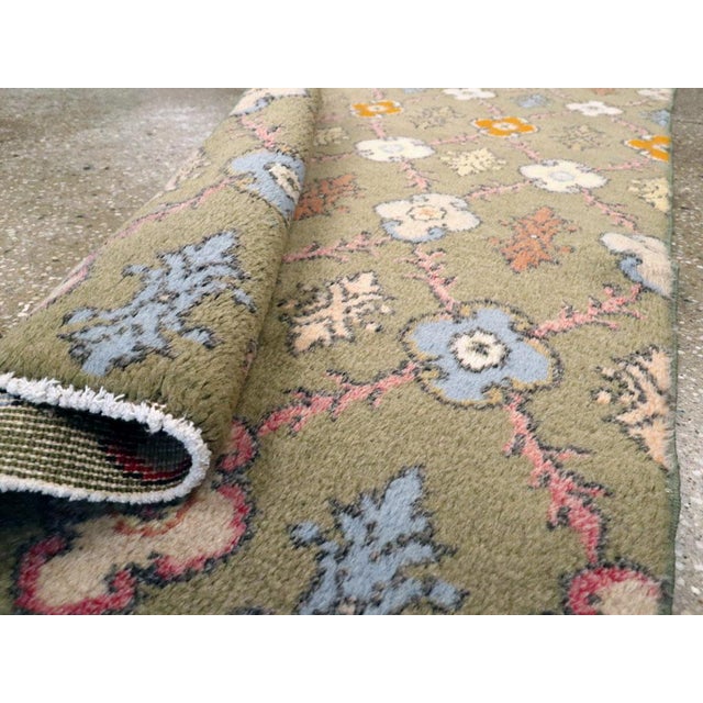 Olive Galerie Shabab Collection Mid-20th Century Turkish Anatolian Throw Rug For Sale - Image 8 of 8