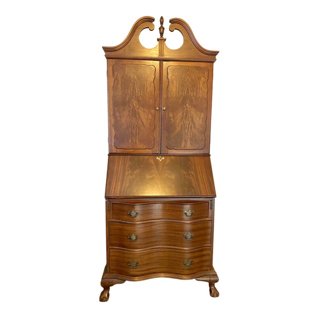 Antique Mahogany Secretary Desk And Hutch Chairish