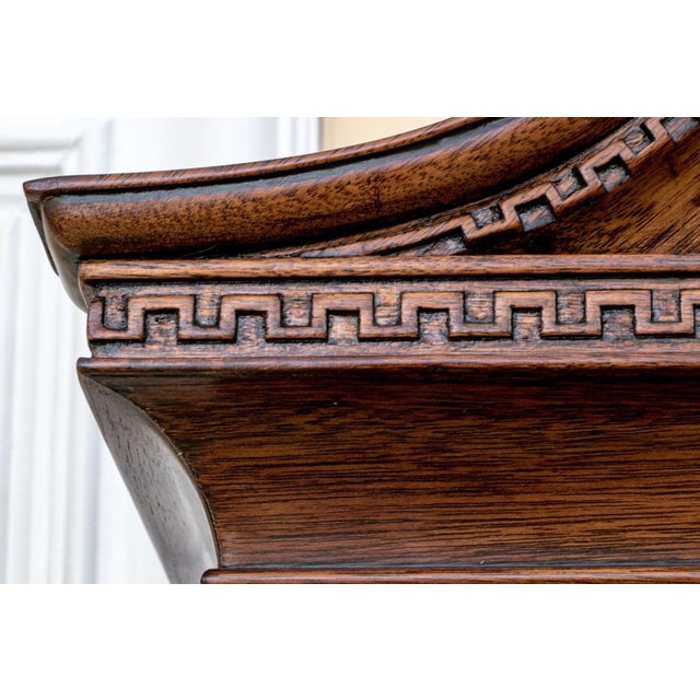 Vintage Georgian Style Mahogany Secretary Bookcase For Sale - Image 4 of 12