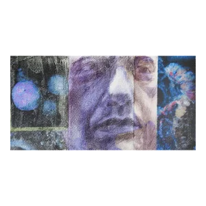Late 20th Century Abstract Portrait Mixed Media Painting