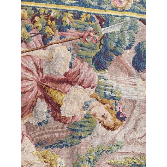 Vintage Aubusson Tapestry, 1950s For Sale - Image 13 of 16