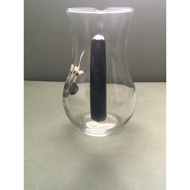 Vintage French Black & Pink Floral Cocktail Set - 7 Pieces For Sale In Jacksonville, FL - Image 6 of 13