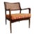 1950s Mid-Century Modern Cane Back Walnut Armchair For Sale