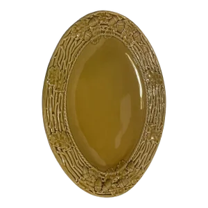 Bordallo Pinheiro Majolica Platter Thanksgiving Acorn Oak Leaf Pattern
