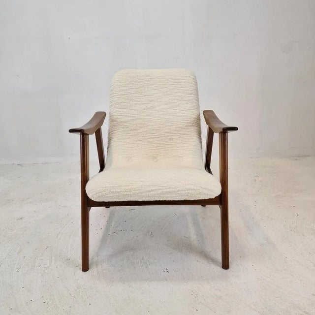 Mid-Century Modern Teak Armchair by Louis Van Teeffelen for Wébé, 1960s For Sale - Image 3 of 13