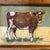 Contemporary original rustic cow painting by Stephen Heigh. Signed and framed. Measures 10x7 / 13.5x10.5 framed. Check out...