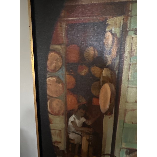 Glenna Putt Oil Painting 1970s Copper Souk Essaouira Morocco Fes, Marrakech, Moroccan Scene For Sale - Image 9 of 12