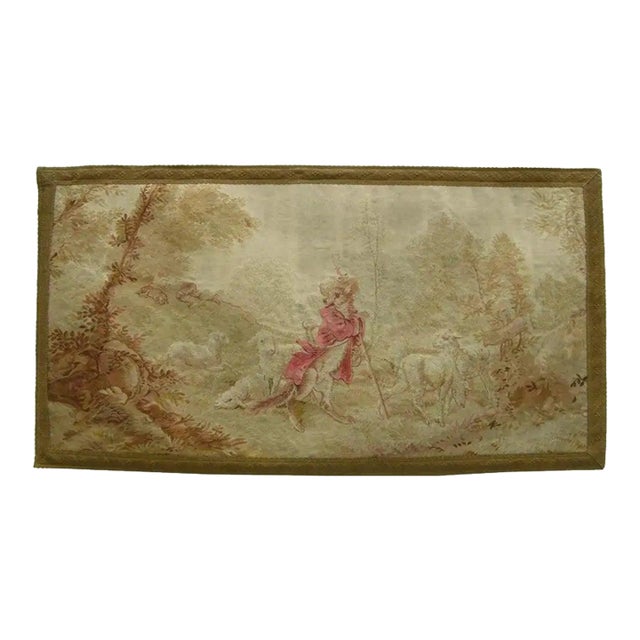 1900 Antique French Aubusson Tapestry For Sale