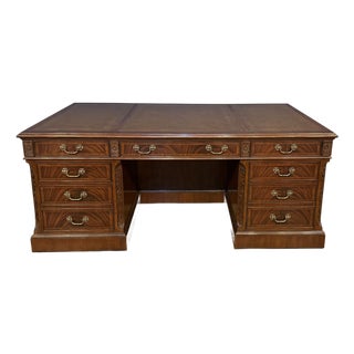 Traditional Mahogany Executive Desk by Leighton Hall - Showroom Sample For Sale