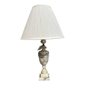 Carrara Marble Carved Table Lamp
