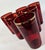 Gold Rimmed Ruby Tumblers - Set of 6 For Sale - Image 4 of 9