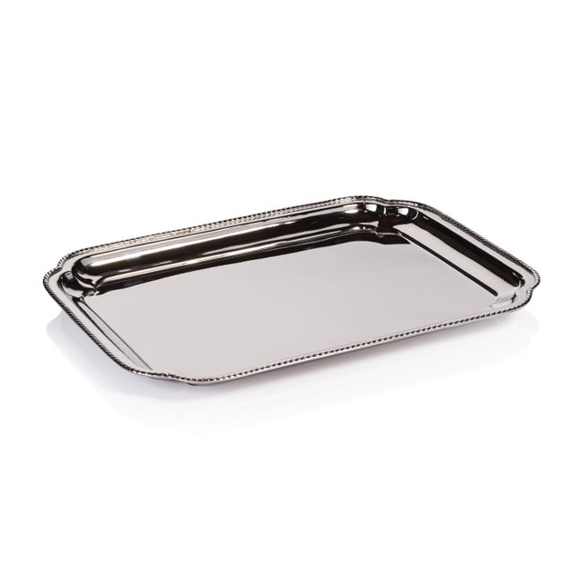 Andrea Polished Brass Tray, Large For Sale In Los Angeles - Image 6 of 6