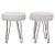 Metal Pair of Round Midcentury Style Hairpin Benches or Stools For Sale - Image 7 of 9