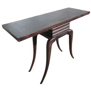 Wood Console Table in the Manner of Paul Frankl