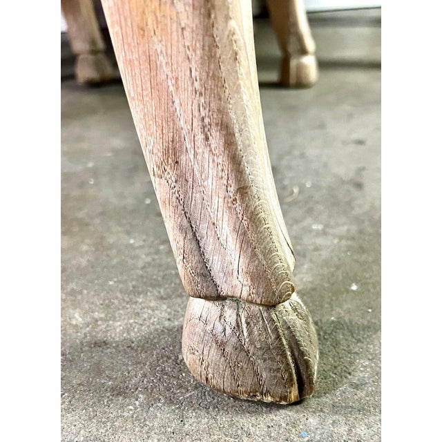 Set of Eight French Leather Tufted Dining Chairs C. 1940 For Sale - Image 10 of 12